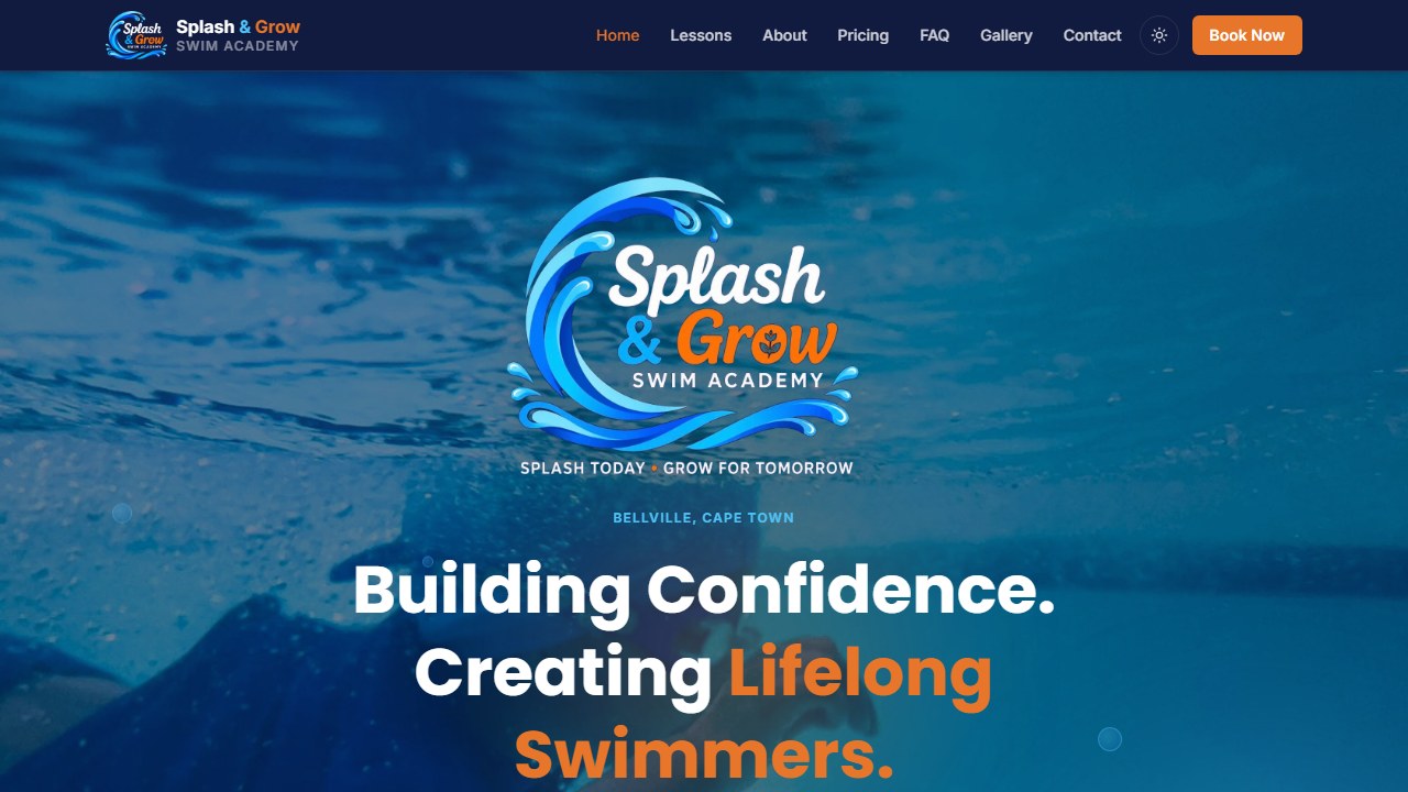 The Splash & Grow website